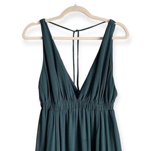 Show Me your Mumu Ava Maxi Dress Deep Jade Crisp - Picture 4 of 9
